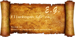 Ellenbogen Géza névjegykártya